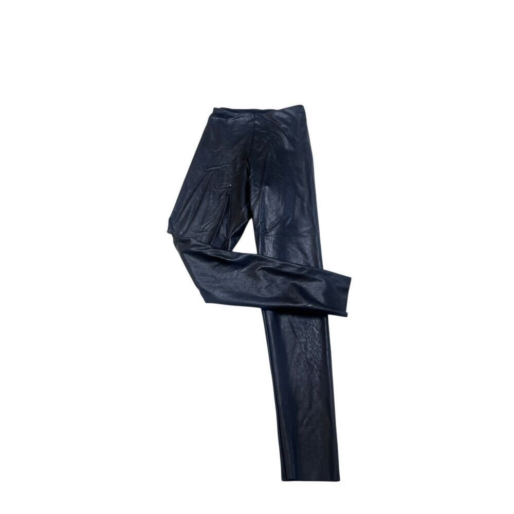 Commando Women's Faux Leather Stretch Pull-On High-Rise Leggings Black Size XS